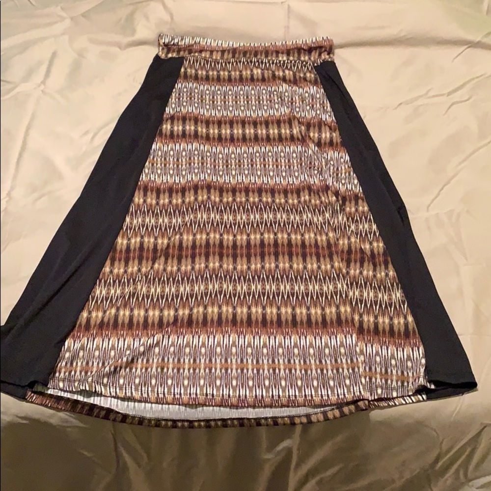 Black/Brown Pattern Maxi Skirt!